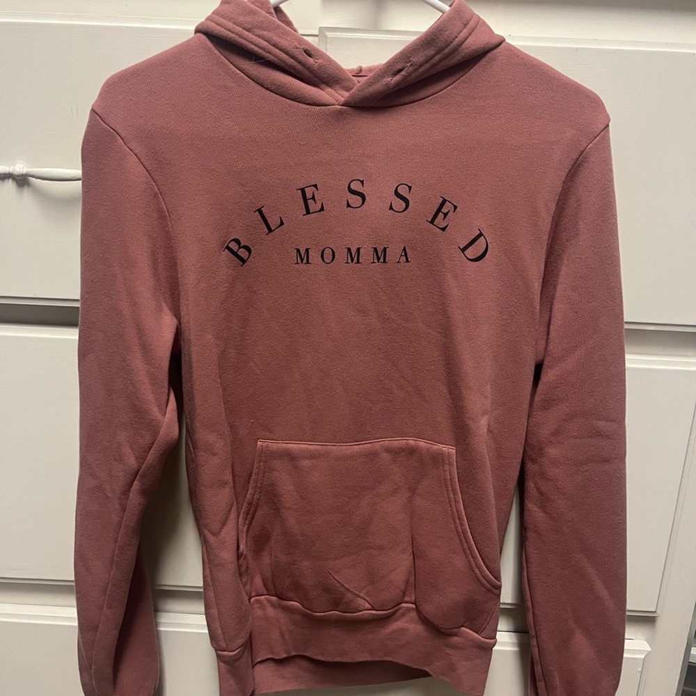 Blessed Momma Hoodie in Pink